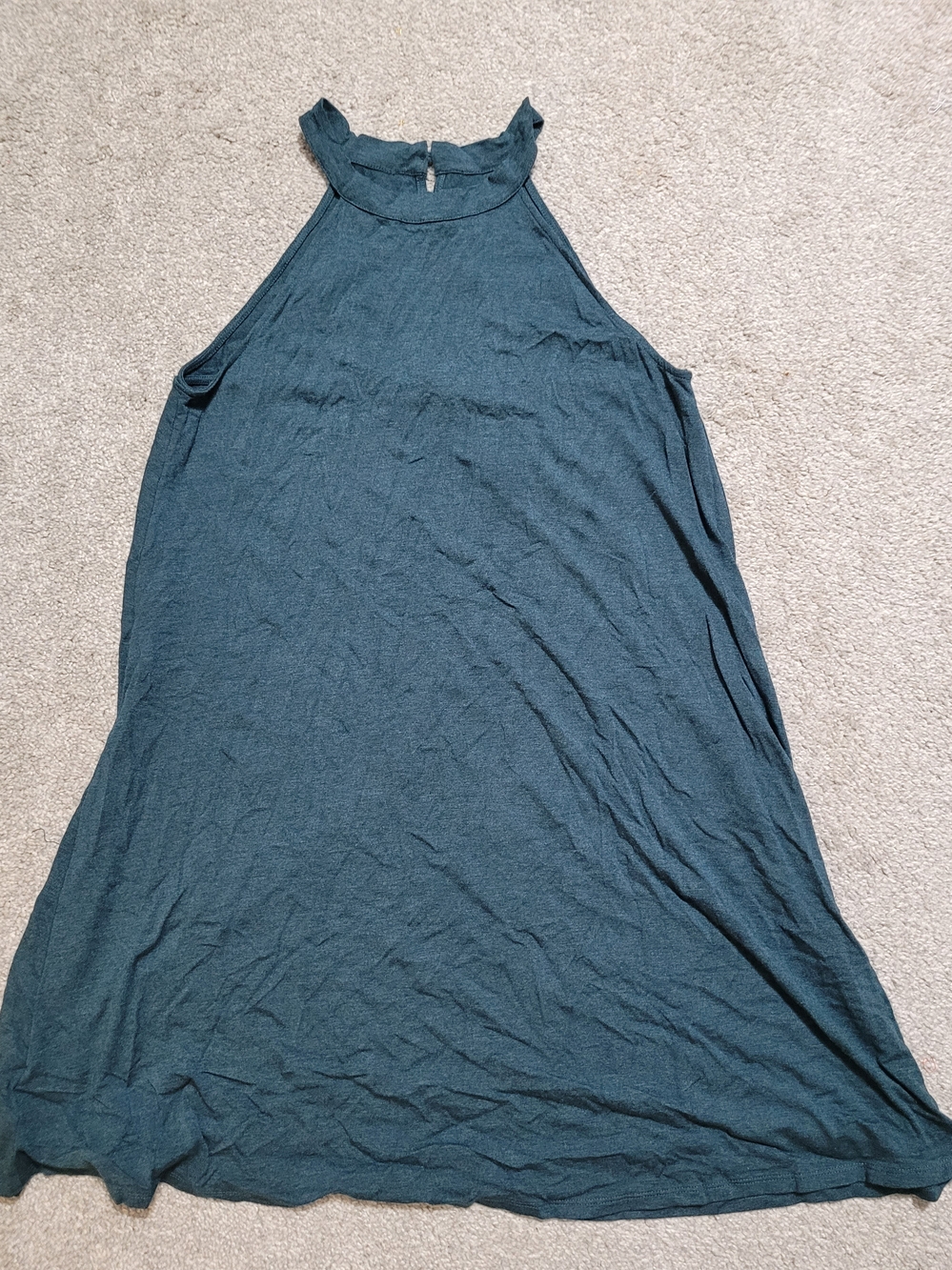 LOFT Sleeveless High-Neck Tunic in Deep Teal